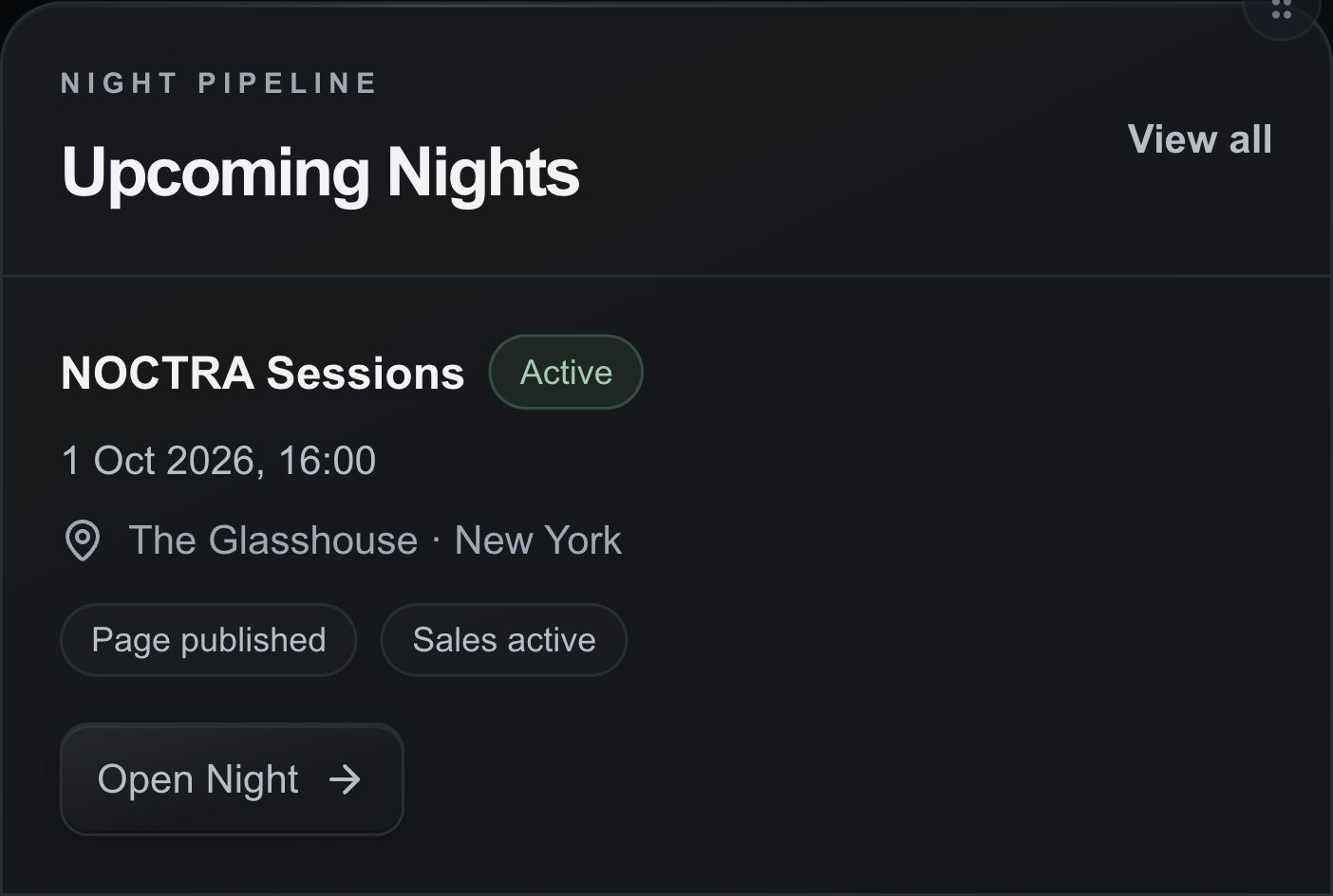 NOCTRA event overview with synthetic QA data